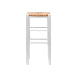 Bar Stools & Counter Height Stools-Kirkland's Home White Wood Seagrass Backless 2-Pc. Bar Stool Set Tan