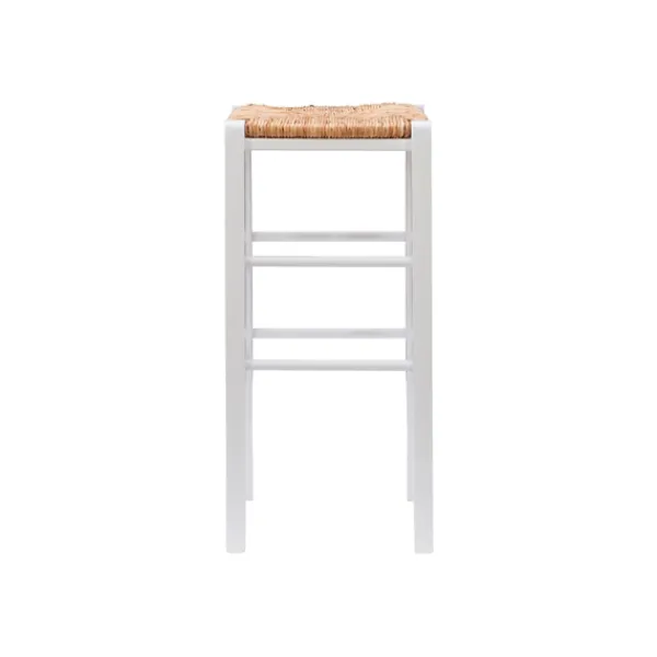 Bar Stools & Counter Height Stools-Kirkland's Home White Wood Seagrass Backless 2-Pc. Bar Stool Set Tan