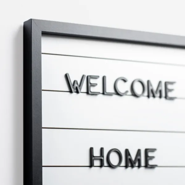 Memo & Chalkboards-Kirkland's Home White Wood Shiplap Letterboard White/Black