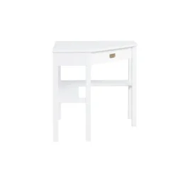 Office Furniture-Kirkland's Home White Wood Single Drawer Corner Desk