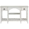 Console Tables-Kirkland's Home White Wooden Mercantile Sofa Table
