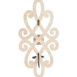 Sconces-Kirkland's Home Whitewash Beaded Scroll Sconce