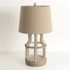 Table Lamps-Kirkland's Home Whitewash Open Beaded Table Lamp Tan