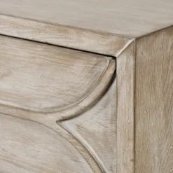 Dressers & Chests-Kirkland's Home Whitewashed Brown 3-Drawer Wood Chest