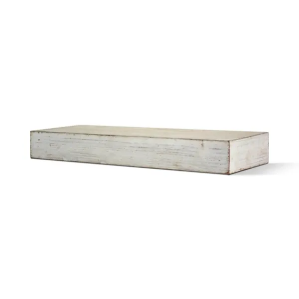 Shelves-Kirkland's Home Whitewashed Wood Floating Shelf, 24 In.