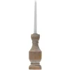 Candle Holders-Kirkland's Home Whitewashed Wood Taper Candle Holder, 9 In. Tan/Brown