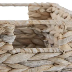 Baskets & Boxes-Kirkland's Home Whitewashed Woven Water Hyacinth Baskets, Set Of 2 White/Tan