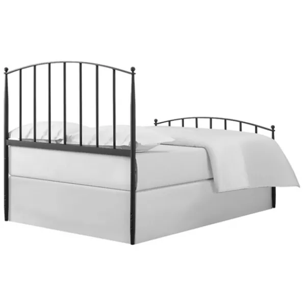Beds & Headboards-Kirkland's Home Whitley Metal Slat Queen Bed Black