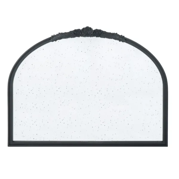 Decorative Mirrors-Kirkland's Home Wide Arch Black Floral Scroll Mirror