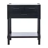 Console Tables-Kirkland's Home Wilbert 3-Drawer Console Table Black