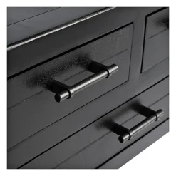 Console Tables-Kirkland's Home Wilbert 3-Drawer Console Table Black