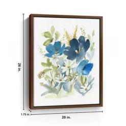 Framed Art-Kirkland's Home Wild Botanical Medley Framed Art Print White/Blue/Green