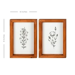Framed Art-Kirkland's Home Wildflower Stems Framed Art Prints, Set Of 2 White/Black