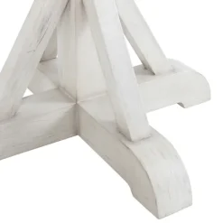 Dining Tables-Kirkland's Home Willa White Reclaimed Pine Wood Dining Table