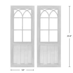 Wall Plaques-Kirkland's Home Willow Farms Window Plaque, Set Of 2 Brown