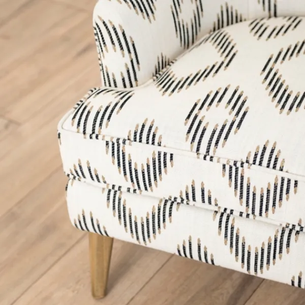 Accent Chairs-Kirkland's Home Wilson Prairie Accent Chair White/Black