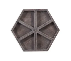 Wall Plaques-Kirkland's Home Wimbly Octagon Wall Plaque Gray