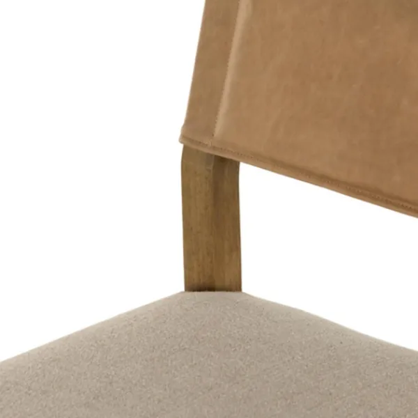 Bar Stools & Counter Height Stools-Kirkland's Home Winchester Tan Upholstered Wood Bar Stool Tan/Brown