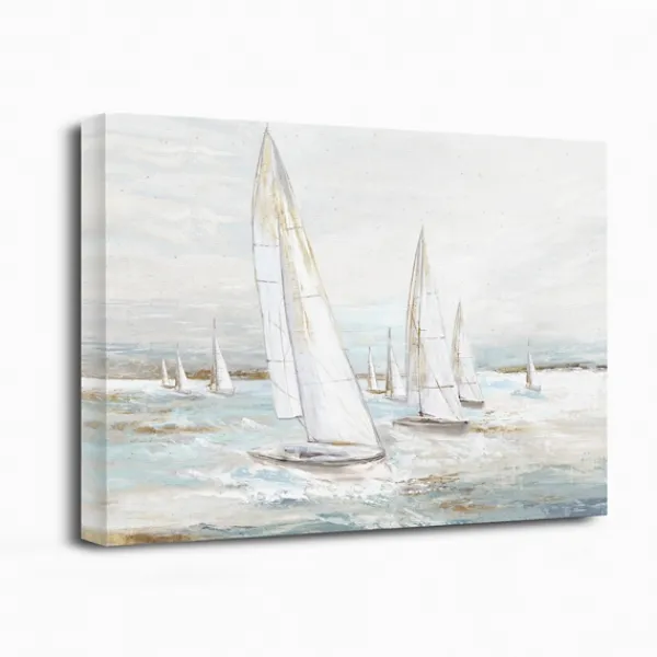 Canvas Art-Kirkland's Home Windswept Sails I Canvas Art Print White/Blue