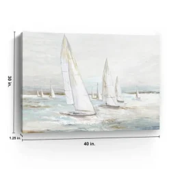 Canvas Art-Kirkland's Home Windswept Sails I Canvas Art Print White/Blue