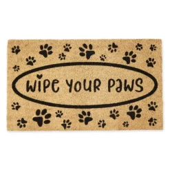 Doormats-Kirkland's Home Wipe Your Paws Coir Doormat Tan/Black