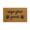 Doormats-Kirkland's Home Wipe Your Paws Welcome Mat Brown/Black