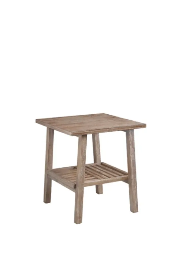 Accent & End Tables-Kirkland's Home Wire Brushed Natural Accent Table Tan