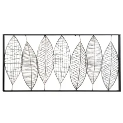 Wall Plaques-Kirkland's Home Wire Foliage Wall Plaque Black