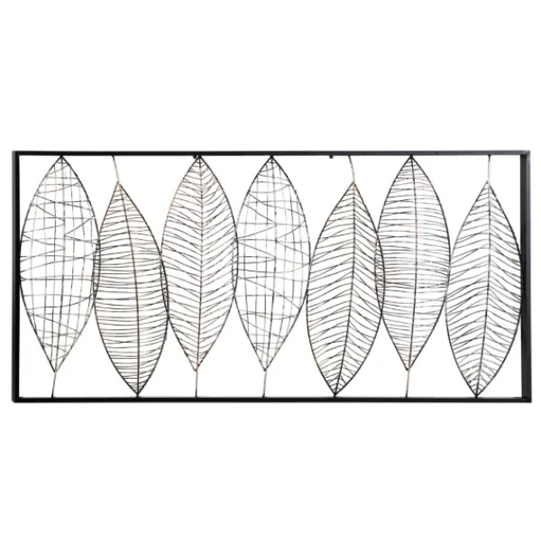 Wall Plaques-Kirkland's Home Wire Foliage Wall Plaque Black