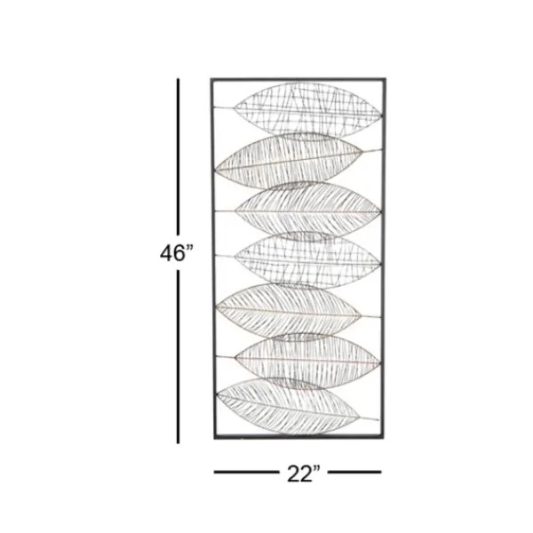 Wall Plaques-Kirkland's Home Wire Foliage Wall Plaque Black