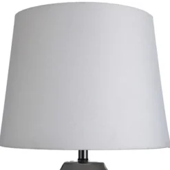 Table Lamps-Kirkland's Home Wire-Brushed Silver And Brown Column Table Lamp White