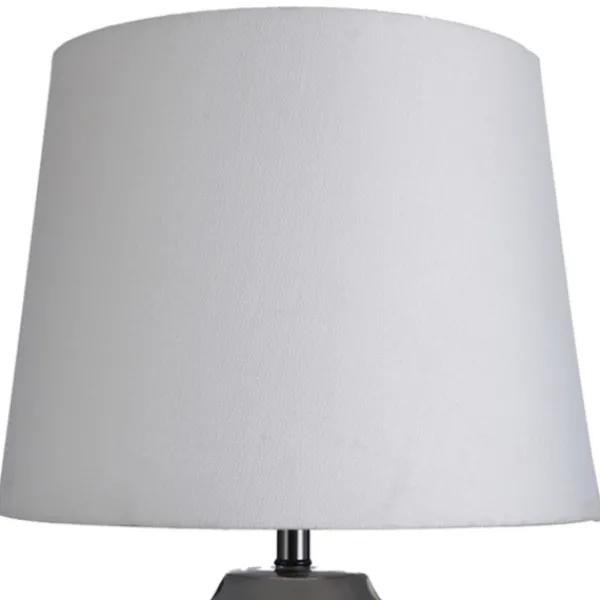 Table Lamps-Kirkland's Home Wire-Brushed Silver And Brown Column Table Lamp White