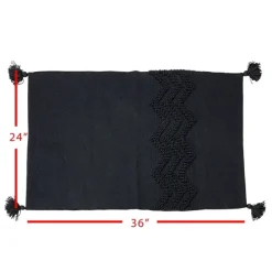 Outdoor Rugs-Kirkland's Home With Embellished Chevron Outdoor Area Rug Black