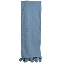 Blankets & Throws-Kirkland's Home With Pom Poms Throw Blanket Blue