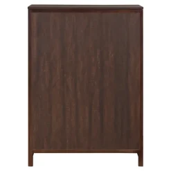 Dressers & Chests-Kirkland's Home Wood & Gold Hardware 5-Drawer Chest Brown
