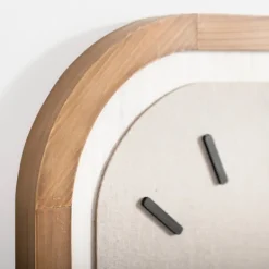 Clocks-Kirkland's Home Wood & Linen Rounded Edge Wall Clock