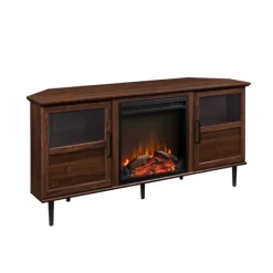 Tv Stands & Media Consoles-Kirkland's Home Wood Alcove Doors Led Fireplace Media Cabinet Brown