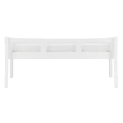 Benches & Ottomans-Kirkland's Home Wood And Cane Upholstered Bench White