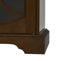 Tv Stands & Media Consoles-Kirkland's Home Wood And Glass 4-Door Media Cabinet Brown