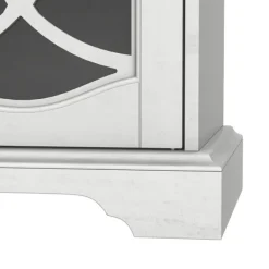 Tv Stands & Media Consoles-Kirkland's Home Wood And Glass 4-Door Media Cabinet White