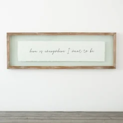 Wall Quotes & Signs-Kirkland's Home Wood And Glass Everywhere I Want To Be Plaque Green/White