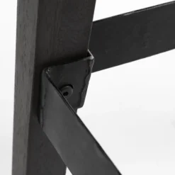 Bar Stools & Counter Height Stools-Kirkland's Home Wood And Metal Bar Stool Black