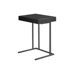 Accent & End Tables-Kirkland's Home Wood And Metal C-Frame Accent Table Black
