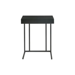 Accent & End Tables-Kirkland's Home Wood And Metal C-Frame Accent Table Black