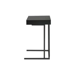 Accent & End Tables-Kirkland's Home Wood And Metal C-Frame Accent Table Black