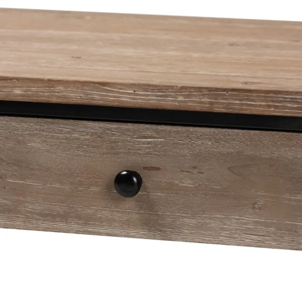 Coffee Tables-Kirkland's Home Wood And Metal 2-Drawer Coffee Table Brown