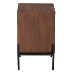 Nightstands-Kirkland's Home Wood And Metal 2-Drawer Nightstand Brown