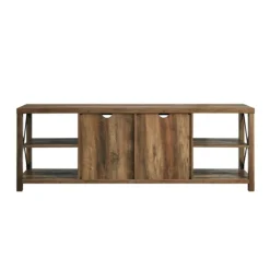 Tv Stands & Media Consoles-Kirkland's Home Wood And Metal Farmhouse Tv Stand Brown