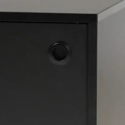 Tv Stands & Media Consoles-Kirkland's Home Wood And Metal Sliding Door Tv Stand Black