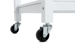 Kitchen Islands & Bar Carts-Kirkland's Home Wood And Stainless Steel Top Kitchen Cart White